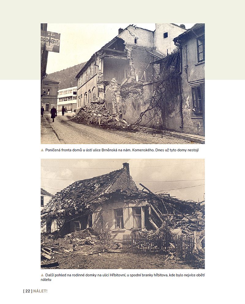 Šafařík, Jan: Nálet! Bombardování Tišnova 25. dubna 1945 ve vzpomínkách pamětníků a světle archivních dokumentů, Další nálety na Tišnovsku v závěrečných týdnech 2. světové války, Vydalo město Tišnov, Tišnov 2025. ISBN: 978-80-11-06387-0