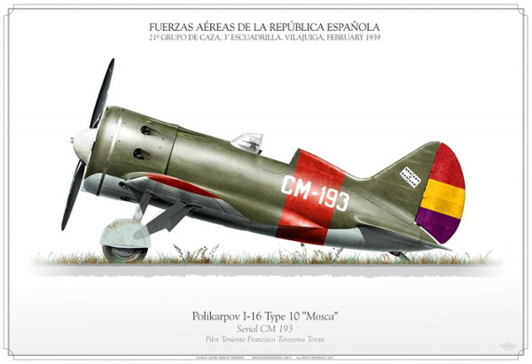 Polkarpov I-16, Pilot Francisco Tarazona Torán