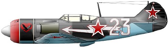 Lavočkin La-7, 'white 23', 9th GIAP, pilot Pavel Jakovlevič Golovačev.