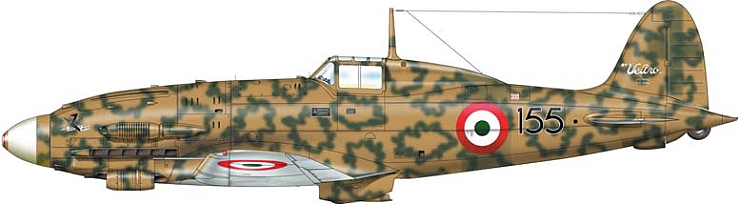 C.205V Veltro Serie III of Tenente Colonnello Duilio Fanali, CO of 155° Gruppo, Aeronautica Co-Belligerante, Lecce, late 1943