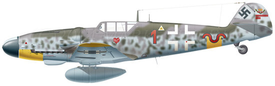 Messerschmitt Bf 109G-6 'Red 1' flown by Leutnant Erich Hartmann, Staffelkapitan 9./JG 52, October 1943.