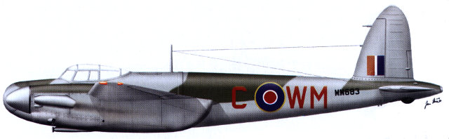 de Havilland Mosquito NF.Mk.XIX, MM683, WM○C, S/Ldr Miroslav J. Mansfeld, DFC / F/Lt Slavomil Janáček, DFM, No. 68 Night-Fighter Squadron.