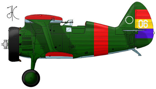 Polikarpov I-15, 1. Escuadrilla de Chatos, Sabadell airfield, Autumn 1937.