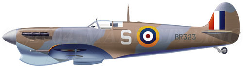 Spitfire Mk VC BR323 S flown by Sgt George Beurling, No 249 Sqn, July 1942